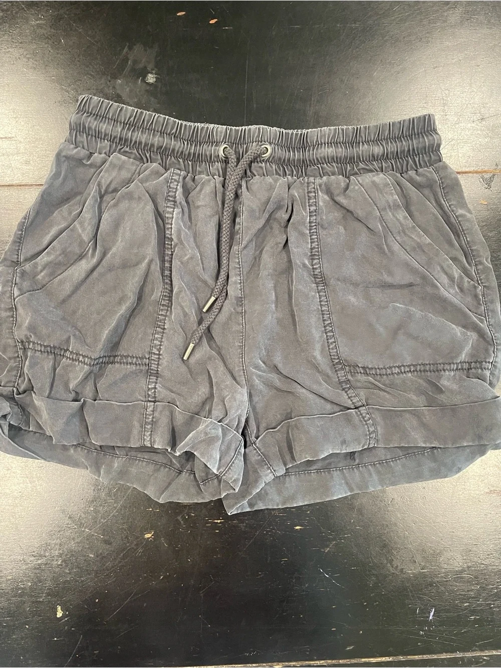 Universal Thread Washed Charcoal Drawstring Shorts